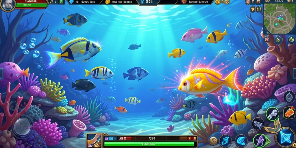 Interaksi dengan pemain lain dalam mode multiplayer.