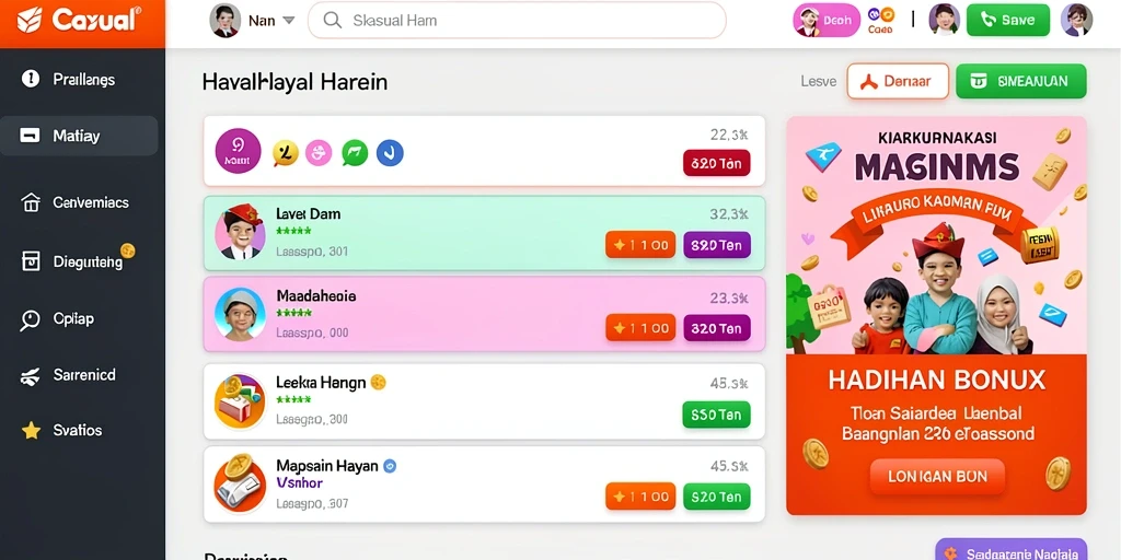 Bonus menarik yang ditawarkan untuk setiap pemain.