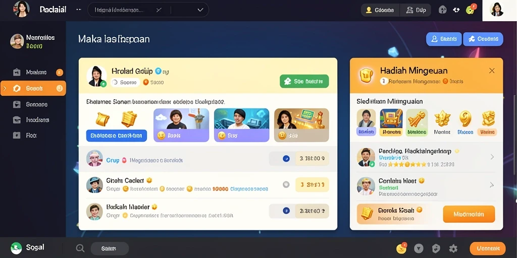 Momen seru saat bermain bersama teman-teman secara online.